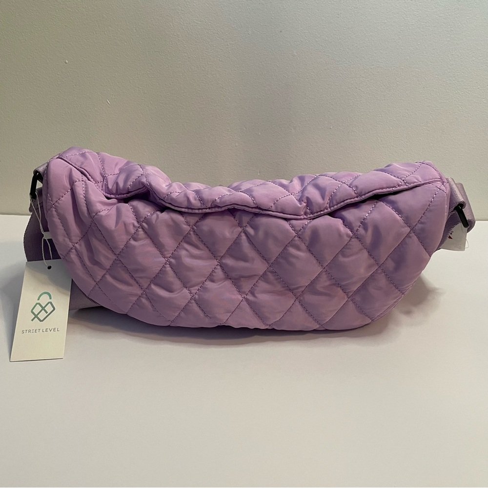 NEW Quilted Crossbody Bag Purse Street Level Lavender